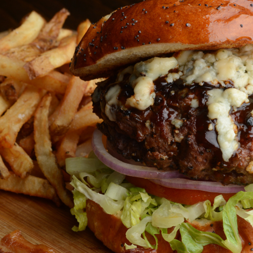 Burger and fries